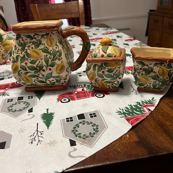 Lemon Pattern Ceramic Tea Set - Picture 1 of 1